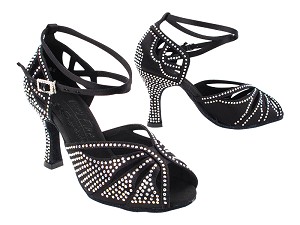 S1003CC Black Satin with (YQG) 3 inch Heel in the photo 