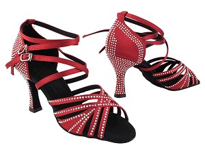 S1006CC 139 Dark Red Satin with 3" Heel (YQG) in the photo 