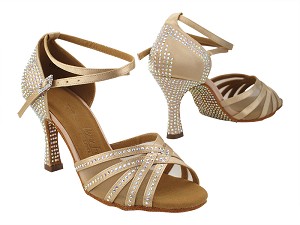 S1015CC 283 Light Brown Satin with (YQG) 3 inch Heel in the photo 