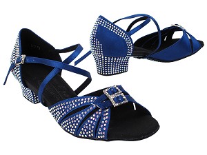 S92307CC 114 Dark Blue Satin with 1.5 inch Heel (Heel Code 200-222) in the photo 