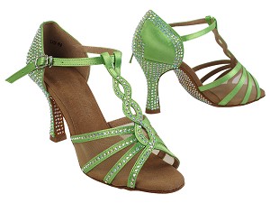 SERA1692CC 137 Green Satin_Flesh Mesh 