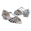 16612FT Grey Scale_Black Mesh with 1" Flat Heel in the photo 