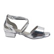 J Sandal Silver Leather with 1" Heel (8881) in the photo 