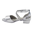 J Sandal Silver Leather with 1" Heel (8881) in the photo 