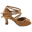 S1007 Tan Satin with 2.5" Spool Heel (PG) in the photo 