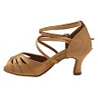 S1007 Tan Satin with 2.5" Spool Heel (PG) in the photo 