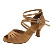 S1007 Tan Satin with 2.5" Spool Heel (PG) in the photo 
