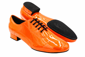 S309 228 Fluorescent Orange Patent with 1" Standard Heel in the photo 