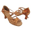 S9216 Copper Tan Satin & Copper Sequin with 2.5" Spool Heel (PG) in the photo 