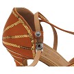 S9216 Copper Tan Satin & Copper Sequin with 2.5" Spool Heel (PG) in the photo 