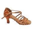 S9216 Copper Tan Satin & Copper Sequin with 2.5" Spool Heel (PG) in the photo 