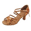 S9216 Copper Tan Satin & Copper Sequin with 2.5" Spool Heel (PG) in the photo 