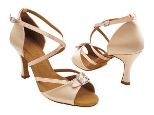 SERA1110 Flesh Satin with 3" heel in the photo 
