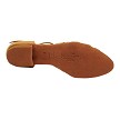 SERA3543BFT Brown Satin & Flesh Mesh with 1 inch Flat Heel (8881) in the photo 