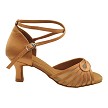 SERA3870XAL Tan Satin with Mesh with 2.5" Heel (2040) in the photo 