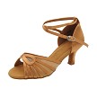 SERA3870XAL Tan Satin with Mesh with 2.5" Heel (2040) in the photo 
