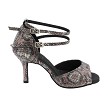 SERA7008 262 Gray Snake without Back Fur with 3" Slim Heel (6646) in the photo 