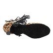 SERA7013 Leopard & Black Patent Trim with Black Ruffle 
