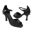 SERA7028 Black Satin with 3" Flare Heel (5059) in the photo 