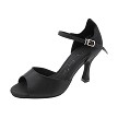 SERA7028 Black Satin with 3" Flare Heel (5059) in the photo 