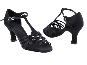 S92304 Black Satin with 2.5" Heel in the photo 