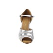 3750LEDSS Silver Leather & Silver Glitter Satin Trim with 3" Heel (6812) in the photo 