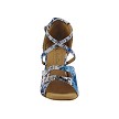 1625BLEDSS 174 White Blue Flower Satin with (6646) 3 INCH SLIM METALLIC HEEL in the photo 