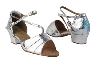 1659 221 Snake Silver with 1.5" Medium Heel in the photo 