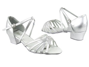 1670C 151 Soft Silver PU with 1.5" Medium Heel in the photo 