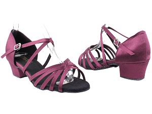 1670CG 111 Purple Satin with 1.5" Medium Heel in the photo 