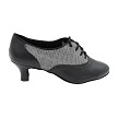1688 Black Leather_Black Sparklenet with 2" Slim Heel (2899B) in the photo 