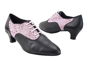 1688 Black Leather_F_B_68 Puerple Dots_M with 1.3" Cuban Heel (387) in the photo 