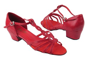 1692 175 Red Snake without Mesh with 1.5" heel in the photo 