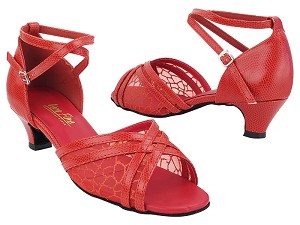 5017 175 Red Snake_198 Red Mesh with 1.3" Heel (387) in the photo 