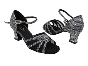 6027 Black Sparklenet with 2.2" Thick Cuban Heel in the photo 