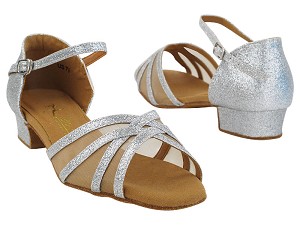 6027FT 010 Silver Stardust_Flesh Mesh with 1" Heel (8881) in the photo 