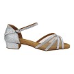 6027FT 010 Silver Stardust_Flesh Mesh with 1" Heel (8881) in the photo 