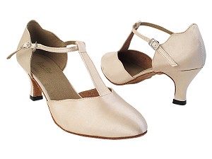 6819 192 Flesh Satin with Women's 2.5 inch Low Heel in the photo 