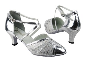 6825B 107 Silver Scale_H_Silver Leather with 2.5" low heel in the photo 