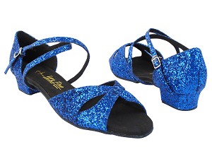 803FT Blue Sparkle with 1" Women Heel in the photo 