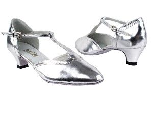 9627 55 Silver Leather_Whole Shoes with 1.3" Heel in the photo 