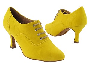C1688 248 Yellow Velvet with 2.75" Flare Heel (11006/YPG) in the photo 