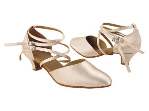 C9691DX Flesh Satin with 1.2" Cuban Heel (CI) in the photo 