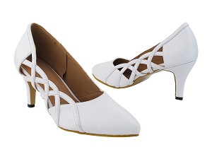 5501LEDSS White Leaher with 2.75 inch Stiletto Heel (385) in the photo 