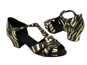 S2806 BD40 Zebra Black with 1.6" medium heel in the photo 
