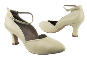 S9129 BB13 Beige Leather with 2.5" heel in the photo 