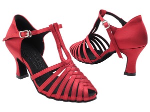 S9177 122 Burgundy Satin with 2.5" Spool Heel (PG) in the photo 