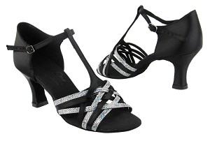S92304 BF27 Black Scale & BD12 Black Satin with 2.5" heel in the photo 