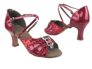 S92307 BF18 Red Sparkle_BA72 Red Patent with 2.5" heel in the photo 