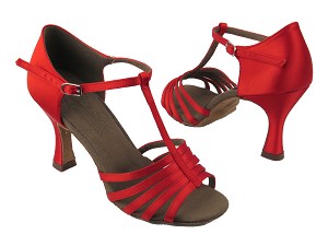 S9273 BD15 Red Satin with 3" heel in the photo 